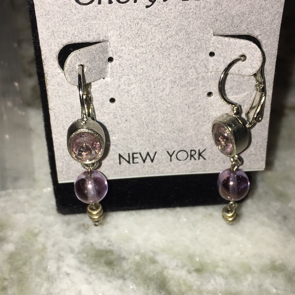 Purple Beaded Earrings